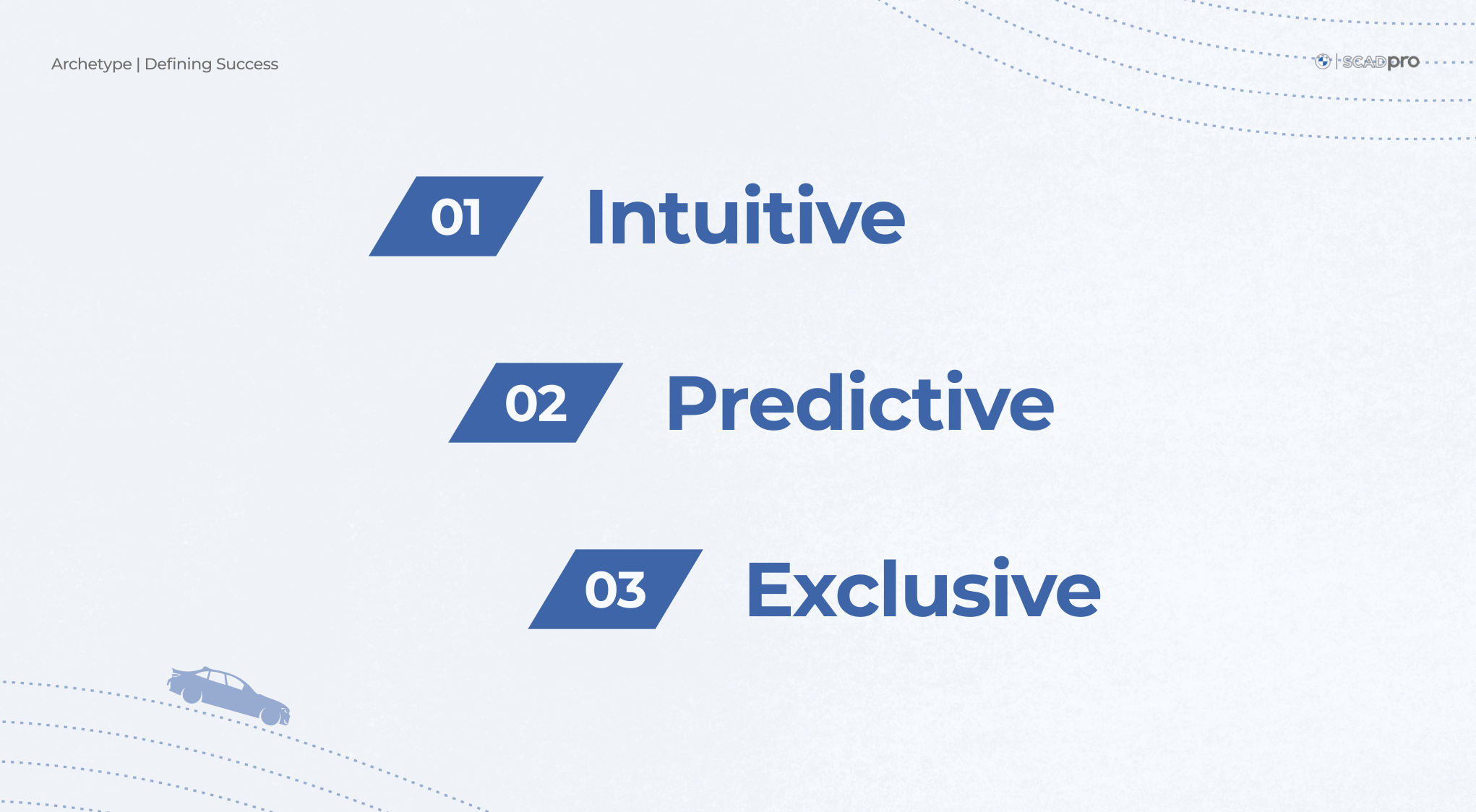 Three success principles — intuitive, predictive, exclusive